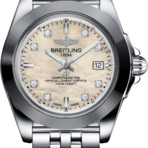 Breitling Watch Galactic 32 Sleek Edition Pilot Bracelet - White