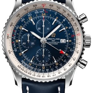 Breitling Watch Navitimer 1 Chronograph GMT 46 Leather Tang Type - Blue
