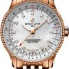 Breitling Watch Navitimer Automatic 35 Mother Of Pearl Diamonds - White