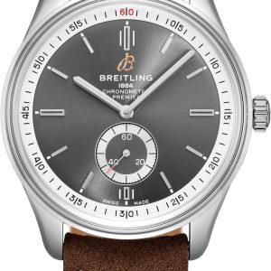 Breitling Watch Premier Automatic 40 Anthracite Nubuck Folding - Grey