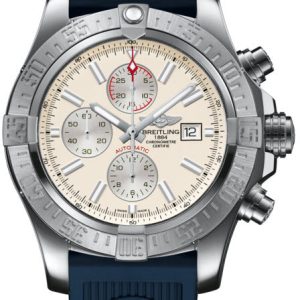 Breitling Watch Super Avenger II Steel Stratus Silver - Silver