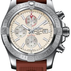 Breitling Watch Super Avenger II Steel Stratus Silver - Silver