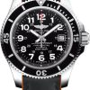 Breitling Watch Superocean II 42 Leather Black Orange - Black