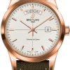 Breitling Watch Transocean Mercury Silver Red Gold Military Tang Type - Silver