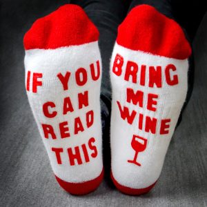 Bring Me Wine Socks - Gift For Her - A Perfect Stocking Filler, Or Table Gift