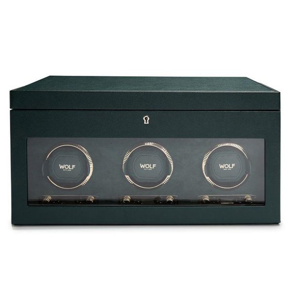 British Racing Green Triple Watch Winder