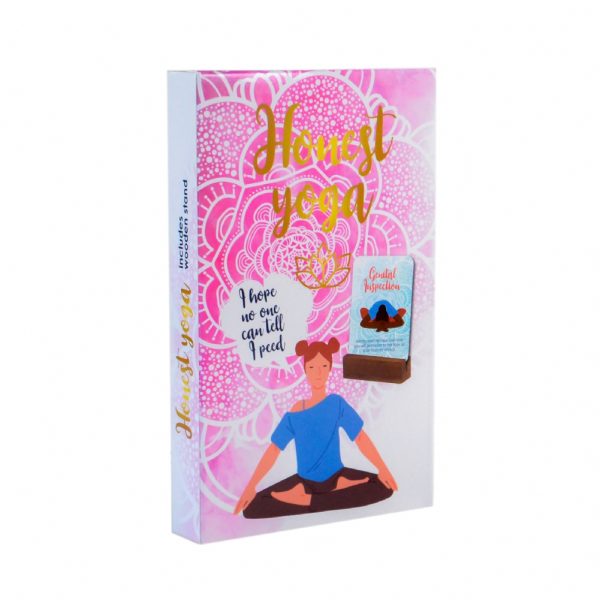 Brutally Honest Yoga Cards With Funny Yoga Poses And Wooden Stand - Yoga Gift Ideas - A Beautiful And Fun Yoga Gift