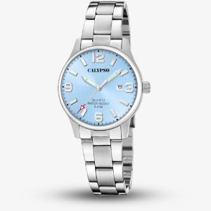 Calypso Ladies Basic Blue Stainless Steel Watch K5861/6