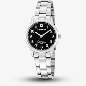 Calypso Ladies Black Stainless Steel Watch K5859/4