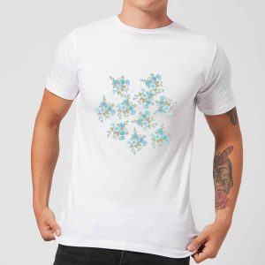 Candlelight Flower Bouquet Burst Men's T-Shirt - White - XL - White
