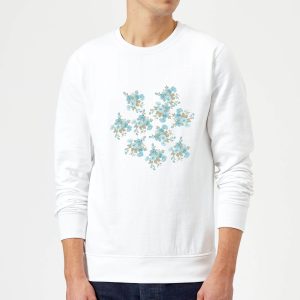 Candlelight Flower Bouquet Burst Sweatshirt - White - XXL - White