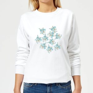 Candlelight Flower Bouquet Burst Women's Sweatshirt - White - XXL - White