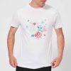 Candlelight Water Colour Flower Bouquet Men's T-Shirt - White - XXL - White