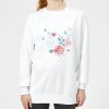 Candlelight Water Colour Flower Bouquet Women's Sweatshirt - White - M - White