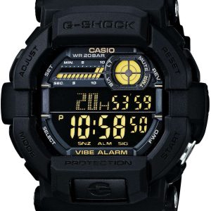 Casio Classic G-Shock Black Vibrating Timer Alarm Chronograph Mens Watch GD-350-1BER 50mm