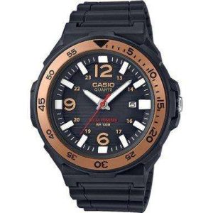 Casio Classic Rose Gold Bezel Black Men's Watch MRW-S310H-9BVEF