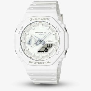 Casio G-Shock One Tone White Rubber Watch GA-2100-7A7ER