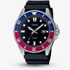Casio Mens Diver Two Colour Black Rubber Strap Watch MDV-107-1A3VEF
