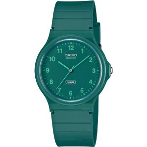 Casio Timeless Classic Analog 38mm Green Dial Resin Strap Watch MQ-24B-3BEF