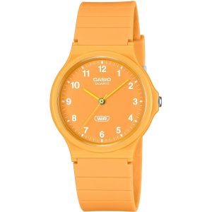 Casio Timeless Classic Analog 38mm Orange Dial Resin Strap Watch MQ-24B-9BEF