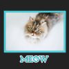 Cat's Meow 8x9" Personalised Mouse Mat (20x23cm), Gifts Blue