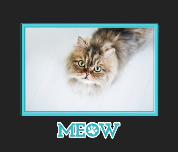 Cat's Meow 8x9" Personalised Mouse Mat (20x23cm), Gifts Blue