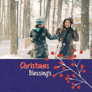 Christmas Blessings Hexagon Glass Ornament, Gifts Purple
