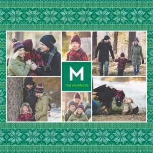 Christmas Cardigan Berber Fleece Photo Blanket, 40x30", Gifts Green