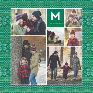 Christmas Cardigan Berber Fleece Photo Blanket, 40x30", Gifts Green