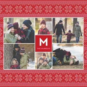 Christmas Cardigan Berber Fleece Photo Blanket, 40x30", Gifts Red