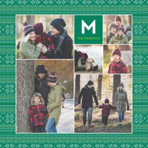 Christmas Cardigan Berber Fleece Photo Blanket, 60x50", Gifts Green