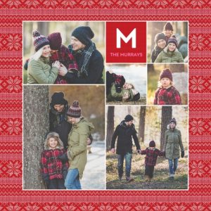 Christmas Cardigan Plush Fleece Photo Blanket, 60x50", Gifts Red