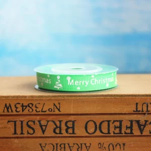 Christmas Gift Ribbon - Snowflake Satin Ribbon for Packaging
