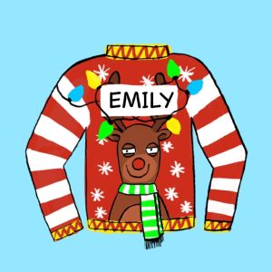 Christmas Jumper Round Acrylic Christmas Ornament, Gifts Blue