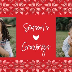 Christmas Knit Personalised Plant Pot, Gifts Red