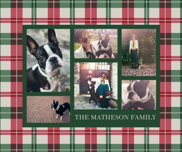Christmas Plaid Berber Fleece Photo Blanket, 60x50", Gifts Multi
