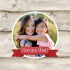 Christmas Ribbon Personalised Christmas Bauble, Gifts White