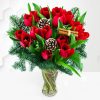 Christmas Tulips - Free Chocs - Christmas Flowers - Christmas Flowers Delivered - Xmas Flowers - Christmas Bouquets