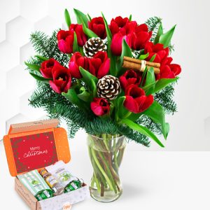 Christmas Tulips Gin Gift