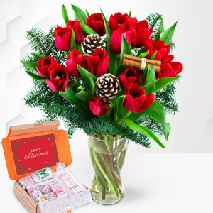 Christmas Tulips & Pamper Gift