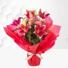 Christmas Wrapped Red Lily Gift