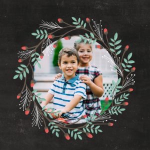 Christmas Wreath Personalised Christmas Bauble, Gifts Black