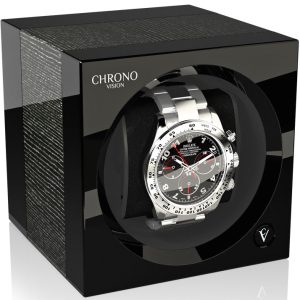 Chronovision One Watch Winder Bluetooth Argento High Gloss Black High Gloss