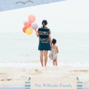 Coastal Waves Personalised Beach Towel, Gifts Light Blue