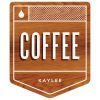 Coffee Badge Personalised Water Bottle, 18oz (500ml), Gifts Brown