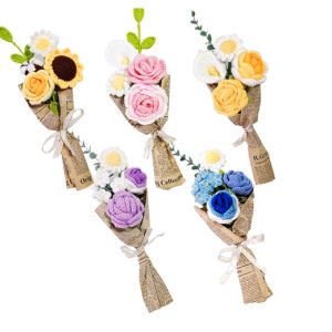 Crochet Flower Bouquet In 5 Colours | Wowcher