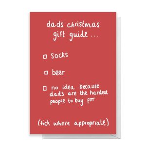 Dads Christmas Gift Guide Greetings Card - Standard Card