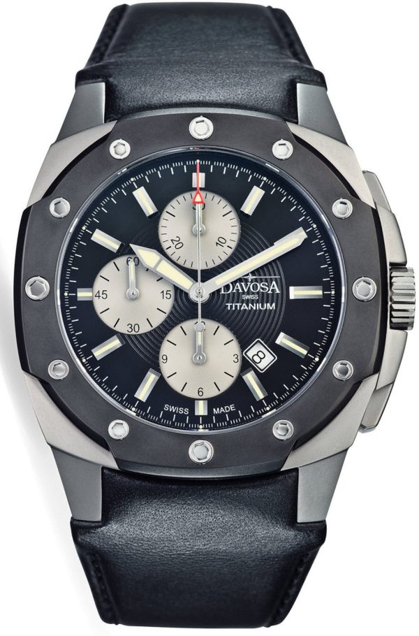 Davosa Watch Titanium Chronograph - Black