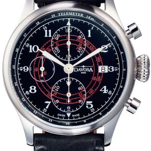 Davosa Watch Vintage Rallye Pilots Chronograph - Black