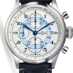 Davosa Watch Vintage Rallye Pilots Chronograph - White